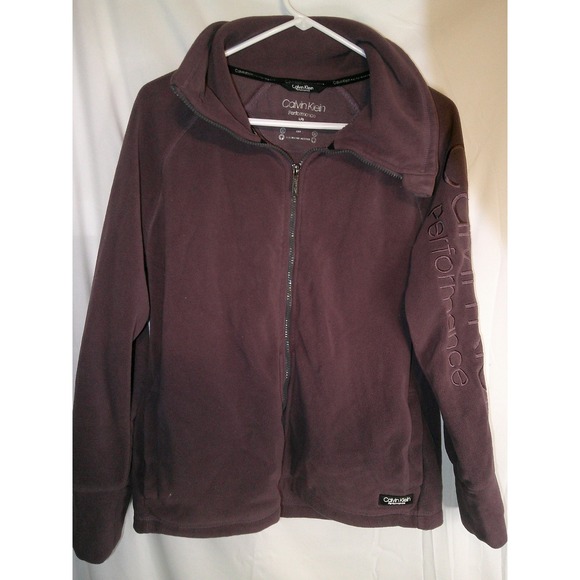 Calvin Klein Performance Womens Full Zip Jacket Plum‎ Purple L/G - Picture 1 of 3